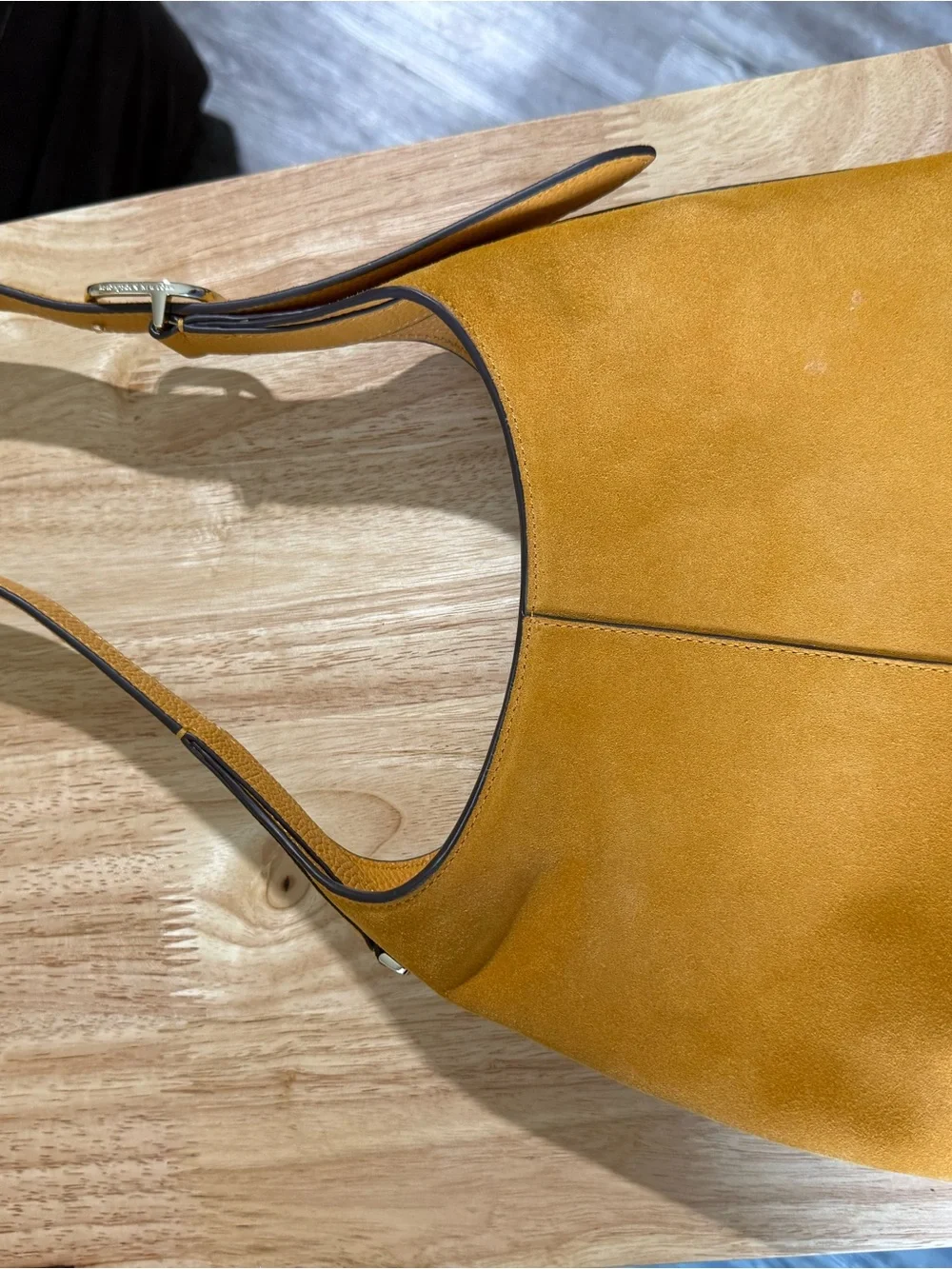 kate spade Mustard Yellow Suede Hobo Bag